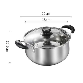 栢士德  304不锈钢汤锅20cm复底燃气电磁炉均适用BST-115D