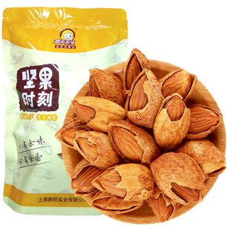 都市余味  零食巴旦木500g/包 手剥杏仁 奶香味薄壳干果 休闲食品 特产坚果炒货