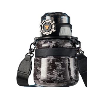 TKK  趣玩保温杯食品级316不锈钢吸管杯子 黑客 600ml  TKK2029