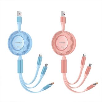 沃品/WOPOW  双向伸缩一拖三LC012 颜色随机