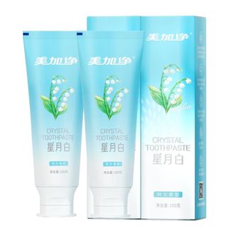 美加净  100克星月白牙膏淡雅清新（铃兰）*2