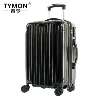 TYMON拉杆箱男女商务旅行登机箱TSA万向轮行李箱20英寸密码箱 黑色 幽兰丽影