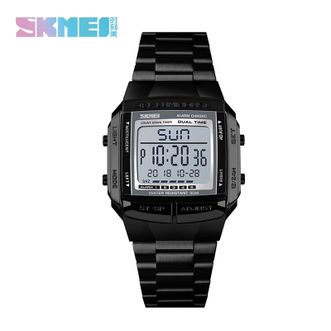 时刻美（Skmei）  手表 商务多功能方形电子手表 运动复古表（1381）