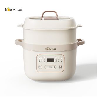 小熊/Bear  炖汤盅电炖锅 隔电炖锅 煲汤电炖锅 婴儿煮粥锅熬粥燕窝带蒸笼 单人隔水炖 1.6L一盅三胆