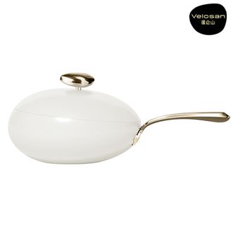 velosan  鹅卵石聚财系列不粘炒锅 32cm铝合金炒锅 VE-JL801