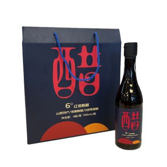 枣原高歌  红枣醋500ml*4瓶礼盒 红枣陈醋饺子海鲜陈醋调味品