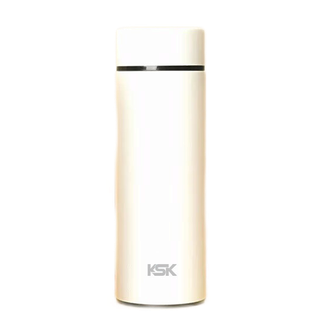 KSK  商务保温杯高端茶水分离保温杯大容量316不锈钢车载保温水杯 400ml 白色   KB-400-2