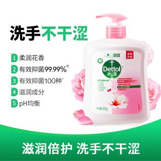 滴露/Dettol  滋润倍护洗手液500g（新旧包装随机发）健康抑菌儿童适用不含酒精 消毒抑菌99.99%