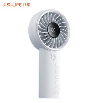 JISULIFE  手持风扇小风扇手持迷你便携手拿电风扇户外学生儿童风扇5档疾速强风Life4(3600mAh)灰色