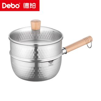 Debo  温格特奶锅雪平锅家用不锈钢煮面锅18cm DEP-DS430