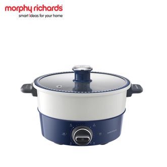 摩飞 /Morphy Richards  MR9090 升降电火锅多功能料理锅鸳鸯火锅专用锅烤肉蒸煮煎炖电煮锅分体式4L大容量 标配【升降料理】 4L