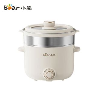 小熊/Bear  电煮锅 DRG-E25P6 【配蒸笼 】宿舍小电锅 学生泡面热锅 蒸煮一体多功能锅不锈钢0涂层