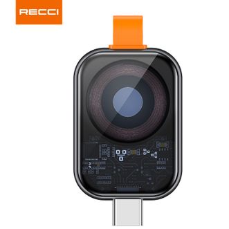 RECCI  便捷式手表磁吸无线充Type-C充电口强磁吸附精准对位 RCW-41深锖色