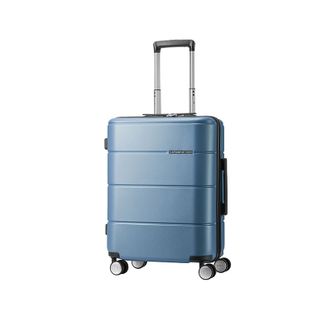 新秀丽/Samsonite  INTECH系列20英寸行李箱 简约横纹大容桶式箱型 优雅出行 TU2*71001浅蓝色