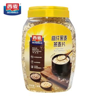 西麦   高纤黑麦混合谷物燕麦片1000g桶装 营养早餐即食谷物代餐