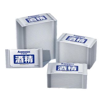安慕斯（Anmous）  单片酒精湿巾消毒湿巾100片*1袋 AMS-JJSJ1-100