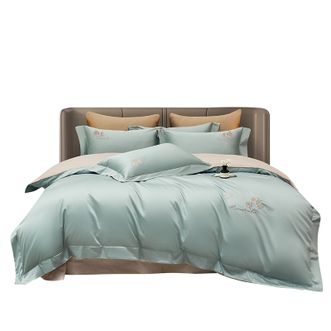 芳恩/faunen  120支悦禧双面用四件套 今禧-静谧蓝 FN-Z8069 A版120支长绒棉， B版长绒棉细磨毛