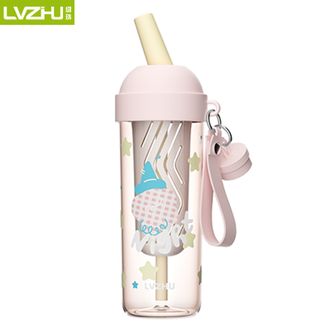 绿珠（lvzhu）   水杯新款高颜值tritan便携运动吸管杯夏天果茶杯子650ml