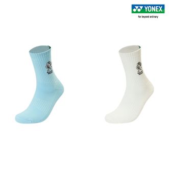 尤尼克斯（YONEX）  运动袜加厚毛巾底网球袜中筒袜棉男款【LALA联名中袜】 1452525BCR
