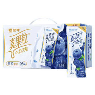 蒙牛  真果粒牛奶饮品【蓝莓果粒】250g*12盒整箱装