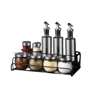 MAXCOOK  玻璃油壶调料盒套装 油瓶盐罐调料架调料瓶 11件套 MCCU0539