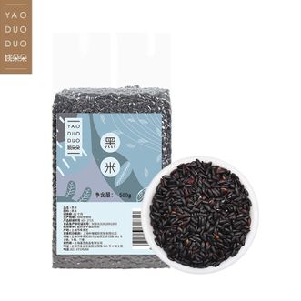 姚朵朵YAO DUO DUO  黑米500g/袋 东北农家五谷杂粮 粗粮黑米粥