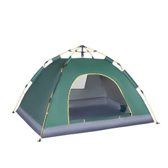 清系  一门一窗涂银防晒全自动速开露营帐篷 200*150*125cm