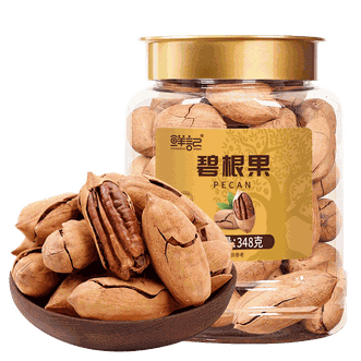 鲜记/xianjee  碧根果348g/罐 休闲食品每日坚果炒货新年礼品儿童孕妇零食