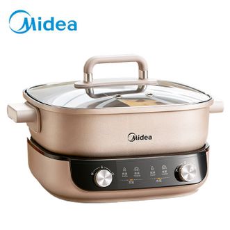 美的/Midea  电火锅6.5L电煮锅鸳鸯锅多功能锅速沸式家用电热锅多用途锅MC-HGS303015