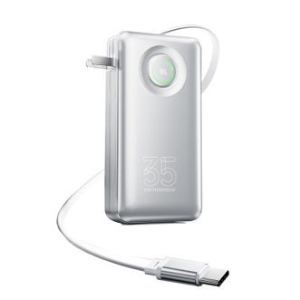 毕亚兹/Biaze  3C认证充电宝  10000毫安三合一自带伸缩线35W大功率快充移动电源  适用安卓苹果手机笔记本电脑等