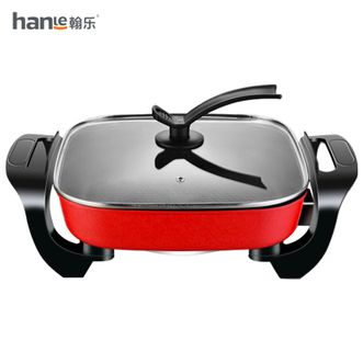 翰乐  4.5L电火锅料理锅电炖锅多功能锅 煮面煮粥煲汤厨房电器炖煮锅电煮锅涮锅煎烤机涮肉锅多用途锅电热锅CT-D01红色