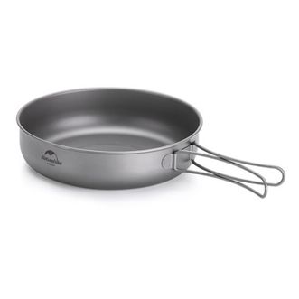 挪客（NatureHike）  户外钛锅具煎盘超轻野炊单锅野餐野营锅具野外便携厨具 大号煎盘（174MM）