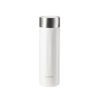 苏泊尔（SUPOR）保温杯 直身杯450ml钛水杯长效保冷杯子 珠光白 KC45HZ11