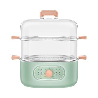 美的（Midea）多用途锅电蒸锅家用电热电火锅蒸蛋器煮蛋器智能断电双层蒸笼大容量6L ZG2323E201