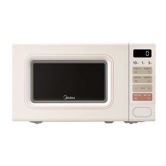 美的/Midea  小滋味系列 微波炉 变频 奶油风 复古 转盘式 一级能效 20L（M2H2）800W 4档火力 11道菜单