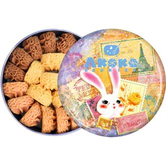 AKOKO  黄油曲奇饼干法式三味230g纪念日礼盒下午茶糕点儿童出游休闲零食