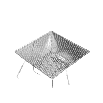 狼行者  户外烧烤炉 烧烤架 不锈钢野外折叠烤肉架 便携篝火炉子  颜色随机