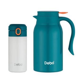 德铂（Debo）  奥克登保温水壶2件套DEP-DZ667 蓝白色