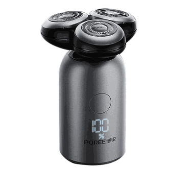 博锐  电动剃须刀男士便携刮胡刀旋转式全身水洗三头即插即用P17