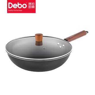德铂（Debo）  精铁炒锅32cm DEP-DZ323  (送面包刀1把)