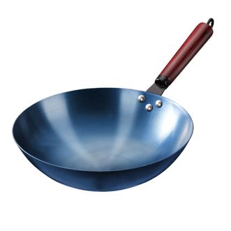 拜格（Bayco）  铁锅圆底炒锅无涂层古法烤蓝不易粘精铁锅家用30cm BG50165