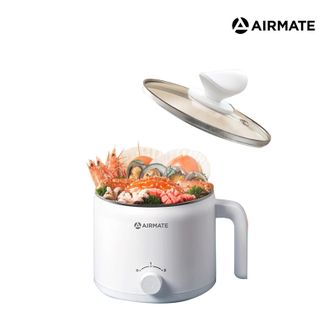 艾美特/Airmate  花样私厨料理锅 1.2L多功能电煮锅 一人份 宿舍办公家用电锅 带蒸屉 泡面锅 CR1211