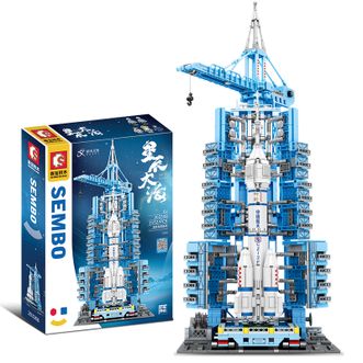 森宝积木 潮流积木拼装 航天系列-遥控载人飞船发射基地 儿童益智力太空探索火箭飞机空间仓 203308