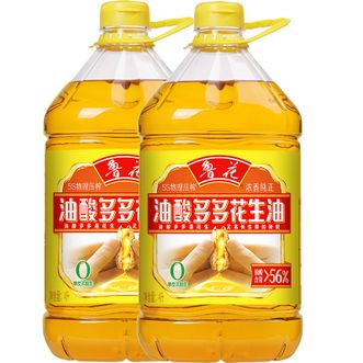鲁花  油酸多多系列花生油4L*2瓶5S压榨浓香食用油粮油