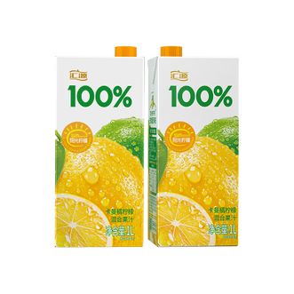 汇源  100%果汁阳光柠檬混合果汁1L*2