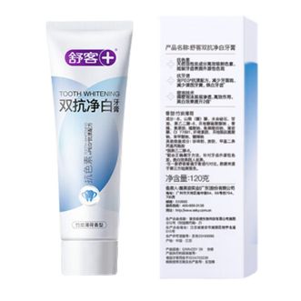 舒客  双抗净白美白牙膏 去色素去牙渍去黄亮白男士160g 薄荷味