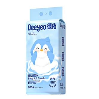 德佑/Deeyeo  一次性洗脸巾悬挂式绵柔巾干湿两用200抽/提