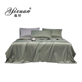 逸轩/yixuan  A类云母凉感丝夏被-军绿-200*230cm单夏被