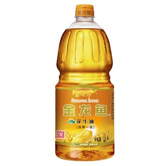 金龙鱼 特香花生油1.8L 物理压榨一级 家庭炒菜 花生油 食用油