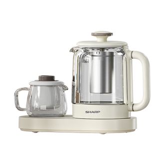 夏普（SHARP）  多功能养生壶花茶壶烧水壶恒温壶0.8L 养生汤银耳羹茶果茶壶 KP-ST10L-W